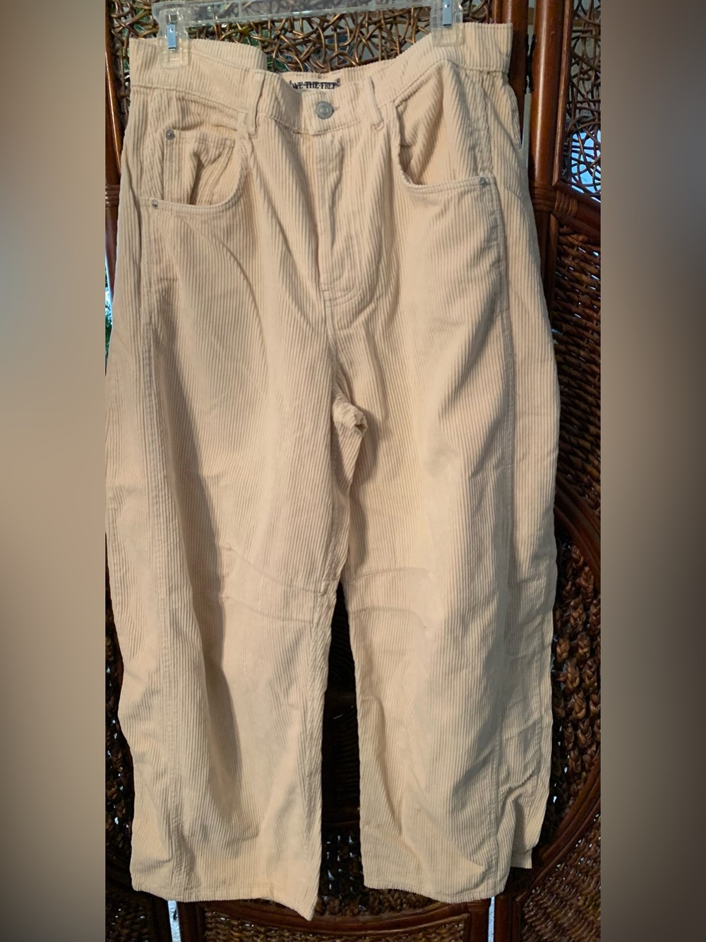 NEW Free People Size 29 We the Free Good Luck Mid Rise Cord Barrel Jeans $128 - Picture 9 of 16